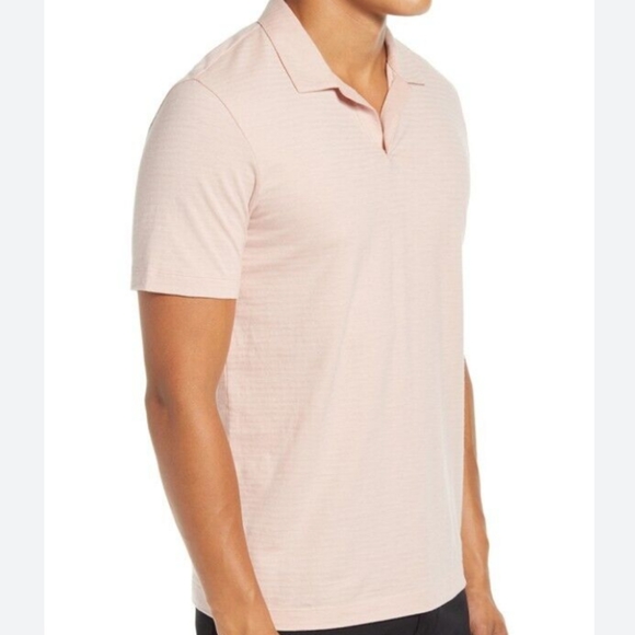 Theory Willem Petal Pink Polo Short Sleeve Shirt - Picture 2 of 14